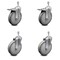 Service Caster 6 Inch Gray Polyurethane Swivel 10mm Stem Caster Total Lock Brake SCC, 2PK SCC-TSTTL20S614-PPUB-M1015-2-S-2 - alternate 1